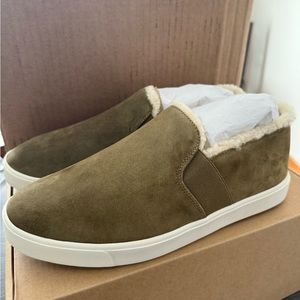 Vince Blair Shearling Sneaker Suede Cypress 9.5